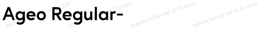 Ageo Regular字体转换